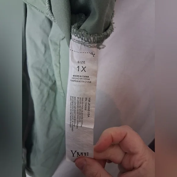 YMI Light Green 1X Women's Pants - Picture 3 of 5